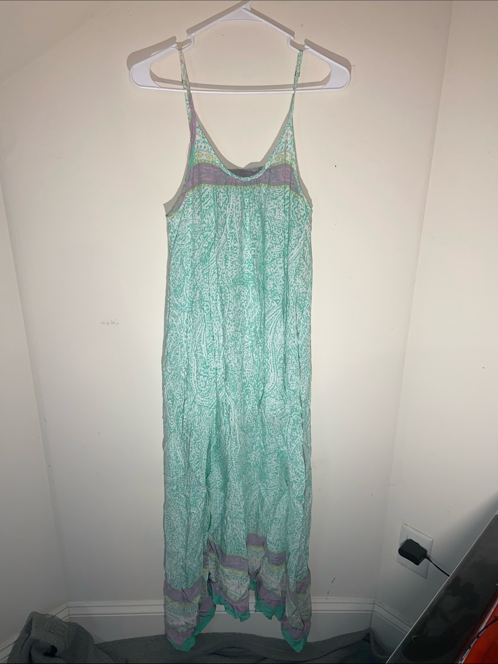 Tobi Boho Mint&Pink Paisley Maxi Dress Size XS